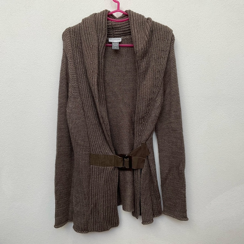 Soft Surroundings Country Weekend Belted Shawl Collar Knit Cardigan Size Small